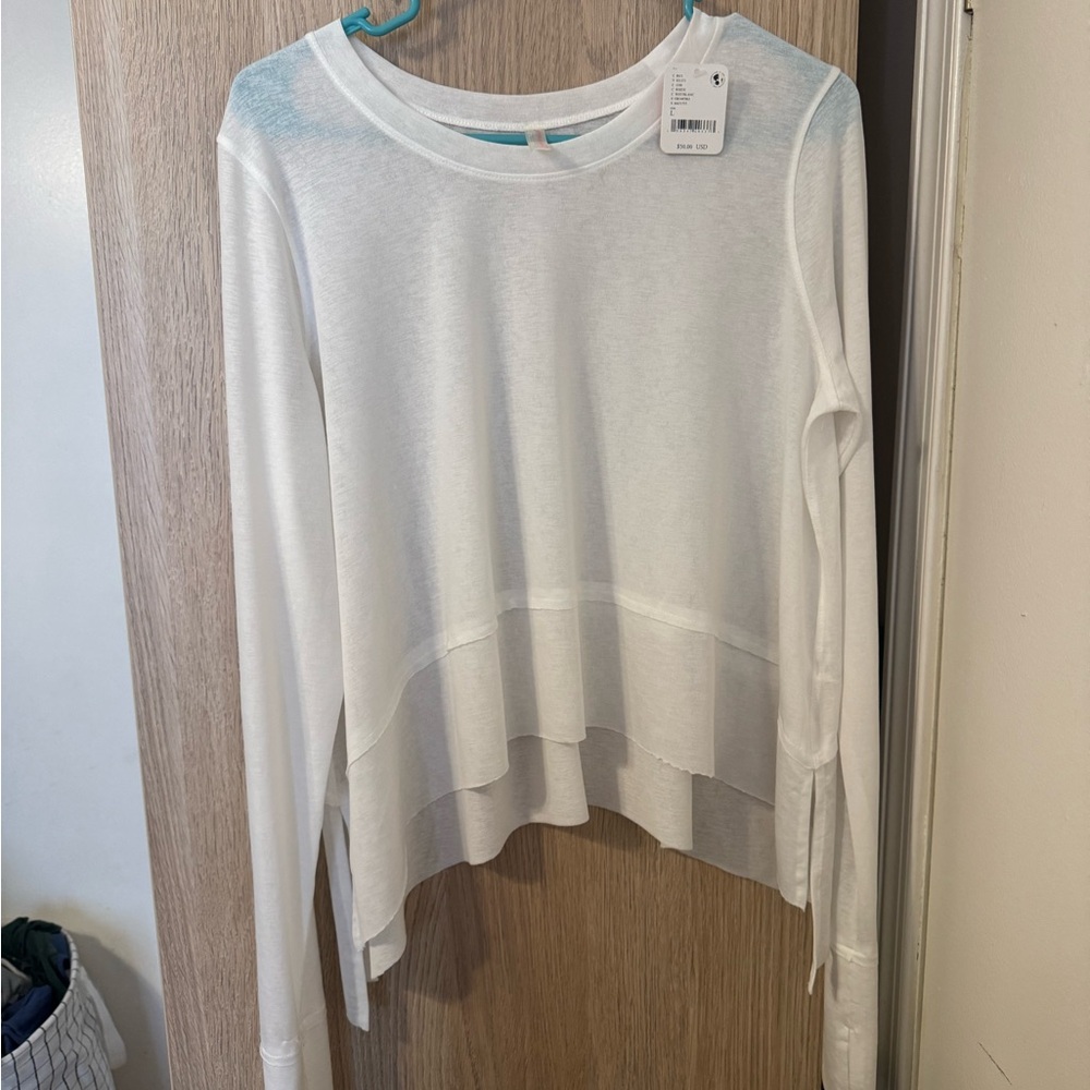 White Long Sleeve Layered Top